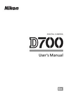 Nikon D700 manual. Camera Instructions.
